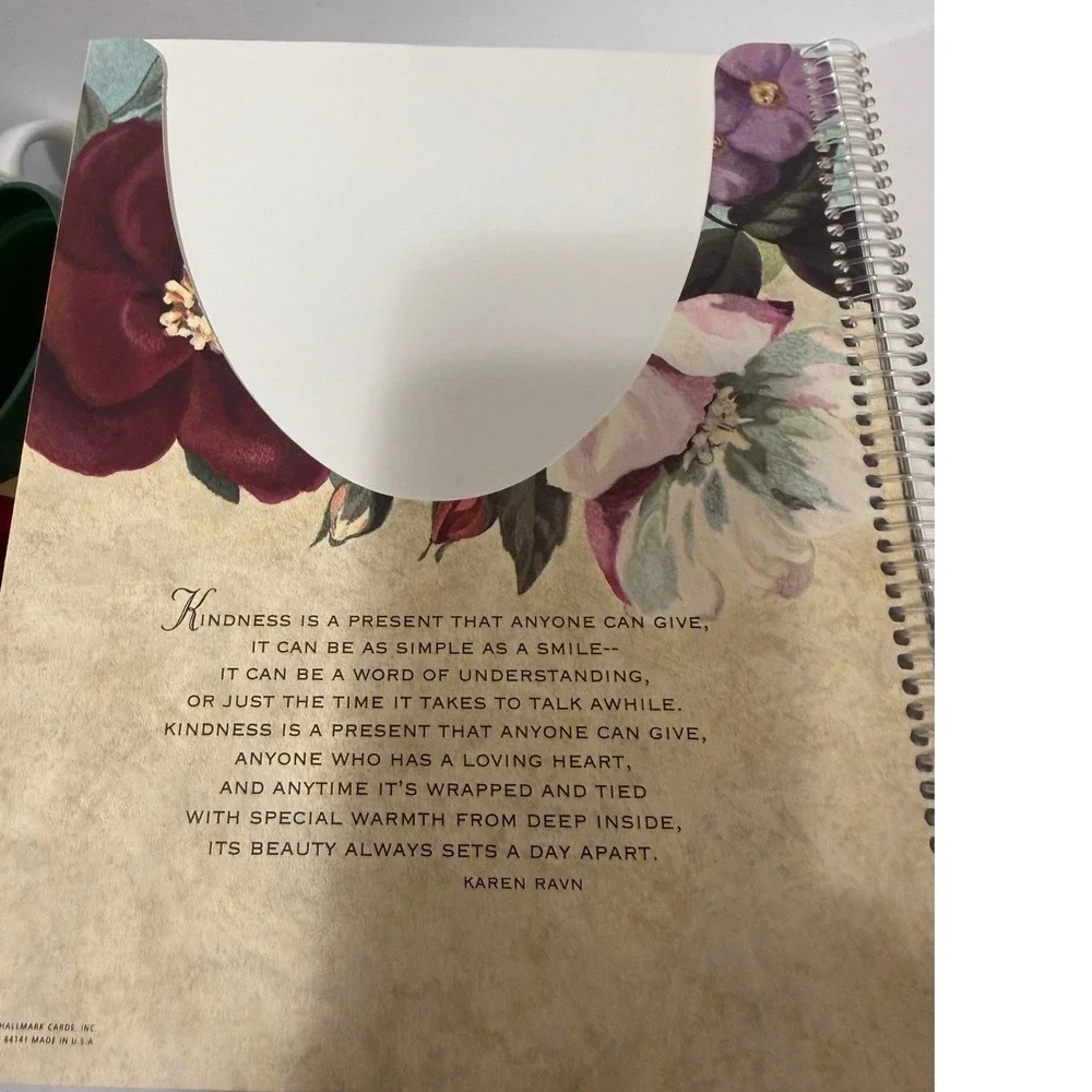 Hallmark Special People to Remember Greeting Card Organizer Floral Spiral Book